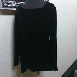 Hillard & Hanson Black Velvet Long Sleeve Shirt
